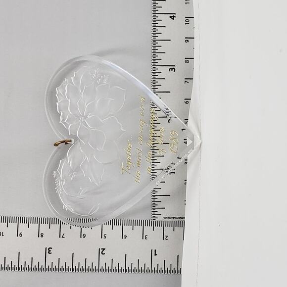 1989 Hallmark Language of Love Acrylic Holiday Christmas Ornament. - Picture 3 of 8